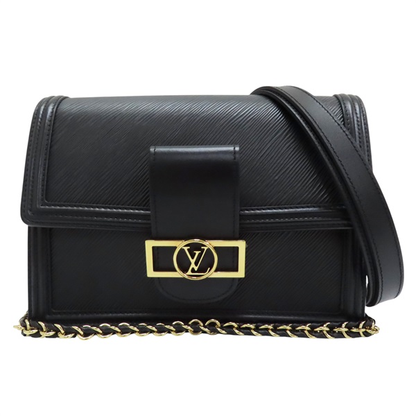 【再降價】黑色 Epi 水波紋 牛皮 Dauphine MM 肩背包【LOUIS VUITTON LV 路易威登】 M56141