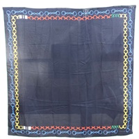 黑色 羊絨 方巾 140X140