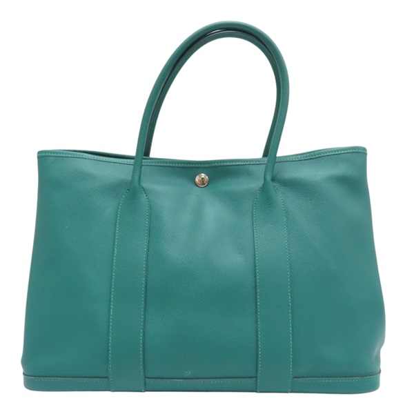 【再降價】綠色 Epsom 牛皮 Garden Party 36 PM 手提包【HERMES 愛馬仕】 A刻/AM/006/UH