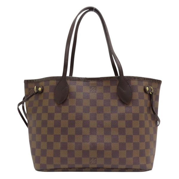 【再降價】棕色 棋盤格 帆布 Neverfull PM 肩背包 托特包【LOUIS VUITTON LV 路易威登】 N51109
