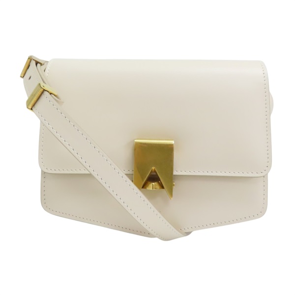 白色 皮革 肩背包