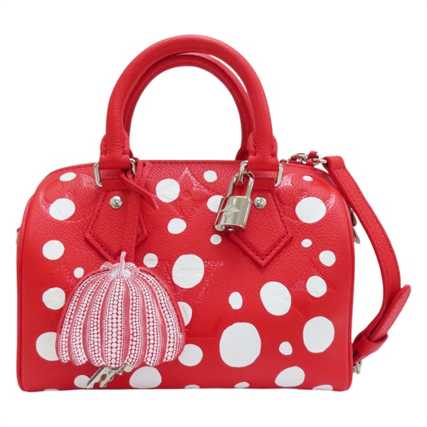 【激安價】LV X YK 紅色 原花 牛皮 壓紋 Speedy Bandouliere 20 兩用包【LOUIS VUITTON LV 路易威登】 M46411