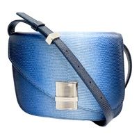 【再降價】藍色 皮革 肩背包【Salvatore Ferragamo 費拉格慕】