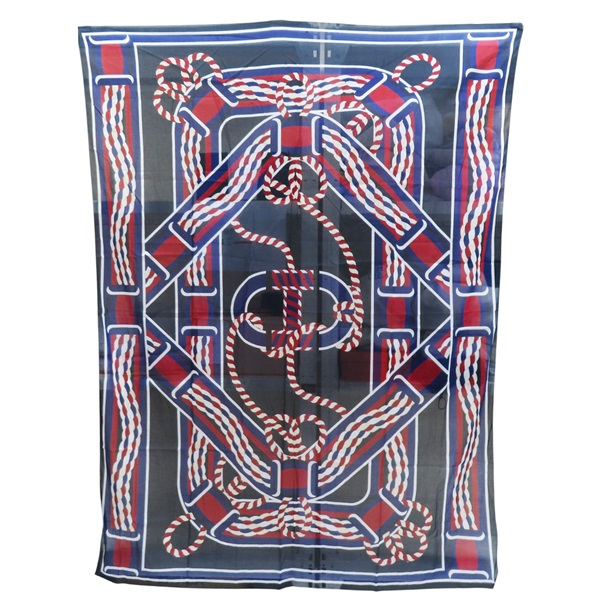 【再降價】黑/藍/紅/白色 喀什米爾 真絲混紡 方巾 140*140【HERMES 愛馬仕】