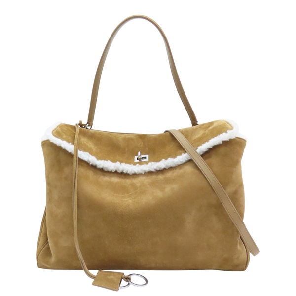 【再降價】棕色 麂皮 Rodeo 兩用包【BALENCIAGA 巴黎世家】