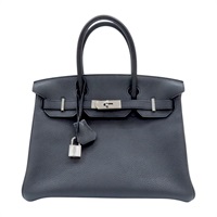黑色 Togo牛革 Birkin 30 柏金包 手提包