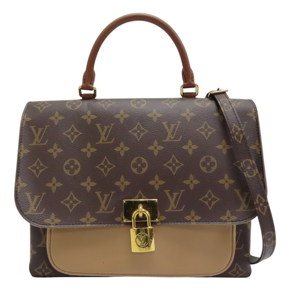 棕色 原花 帆布 Marignan 兩用包 M44257