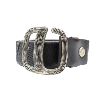黑色 牛皮 皮帶【Salvatore Ferragamo 費拉格慕】 105cm