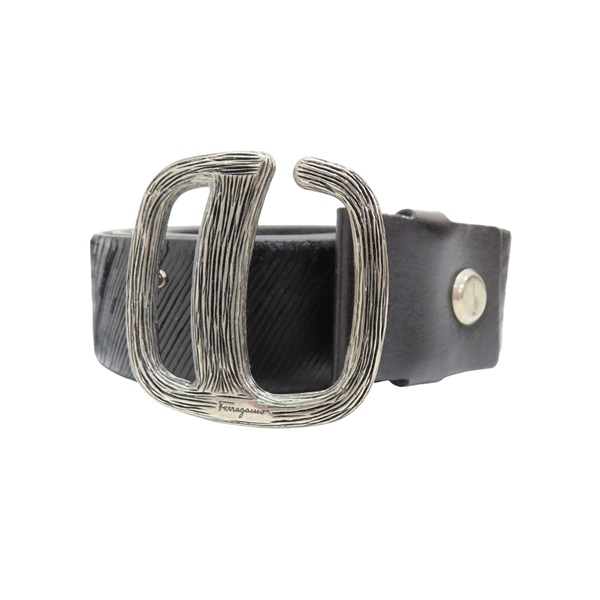 黑色 牛皮 皮帶【Salvatore Ferragamo 費拉格慕】 105cm