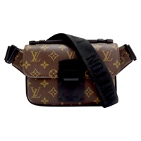 棕色 原花 帆布 S Lock Messenger 肩背包 M45806