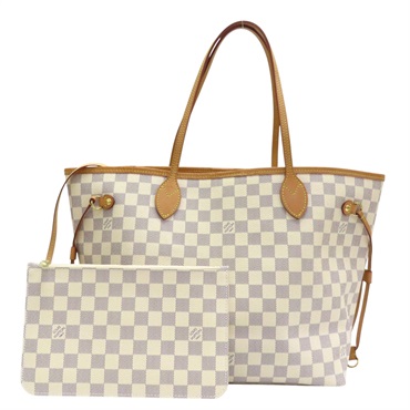 米色 棋盤格 帆布 Neverfull MM 肩背包 托特包 N41361/AR2169