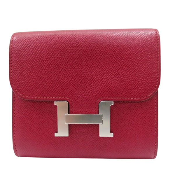 紅色 Epsom牛皮 Constance 短夾 口O刻【HERMES 愛馬仕】