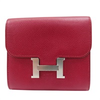 紅色 Epsom牛皮 Constance 短夾 口O刻【HERMES 愛馬仕】