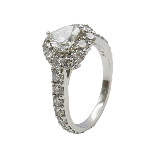 18K白金 0.70ct 鑽石 心型 戒指