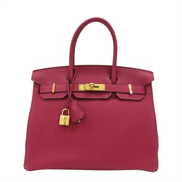 石榴紅色 Togo牛皮 Birkin 30 柏金包 手提包 B刻 金扣