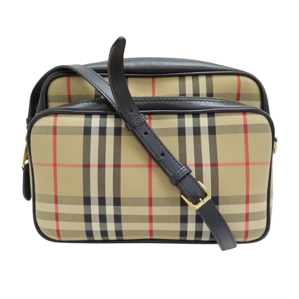 米色 格紋 PVC 帆布 Vintage Check 肩背包