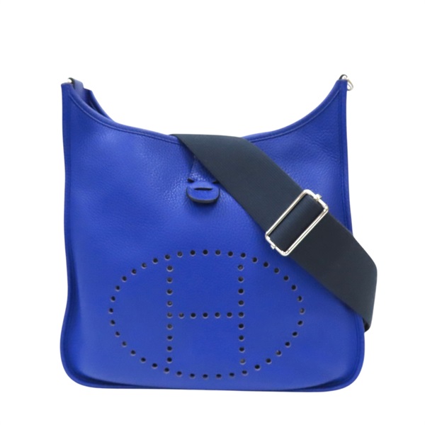 閃電藍 Togo牛皮 Evelyne III 29 肩背包 A刻 銀扣