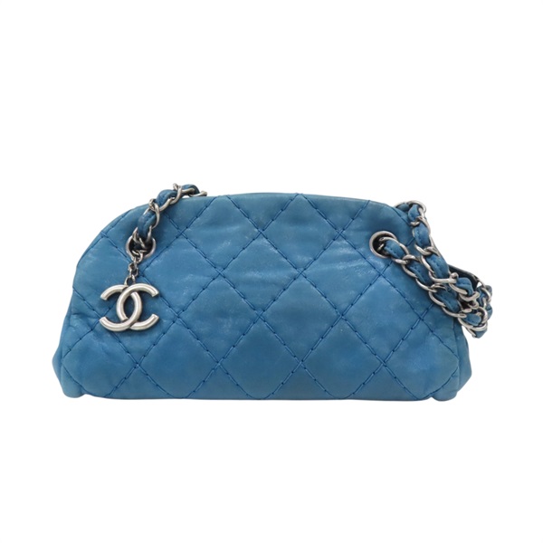 【再降價】藍色牛皮 肩背包【CHANEL 香奈兒】