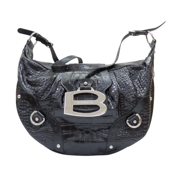 黑色皮革 Essex 肩背包