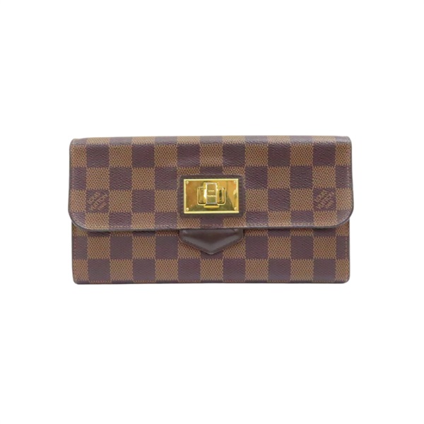 棕色 棋盤格 帆布 Rosebery 長夾 N63017