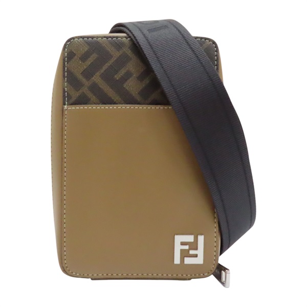 棕色 緹花 帆布 牛皮 Diagonal 肩背包 相機包