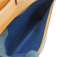 藍色帆布 棕色牛皮 Herbag Zip 31 兩用包 W刻 銀扣