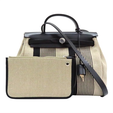 米色 黑色 皮革 Her Bag 31 兩用包