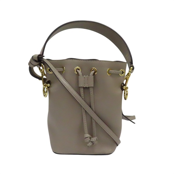 灰色 牛皮 Mon Tresor 水桶 斜背包