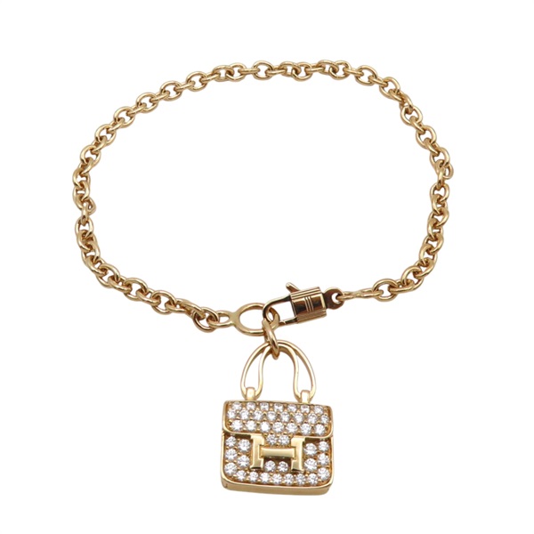 18K玫瑰金 鑽石 Constance 手鍊【HERMES 愛馬仕】