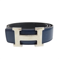 藍色 牛皮 H 皮帶 口N刻 80CM 口N/80