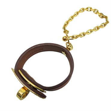 棕色牛皮 Kelly glove clip 手套夾 【HERMES 愛馬仕】 H201009G