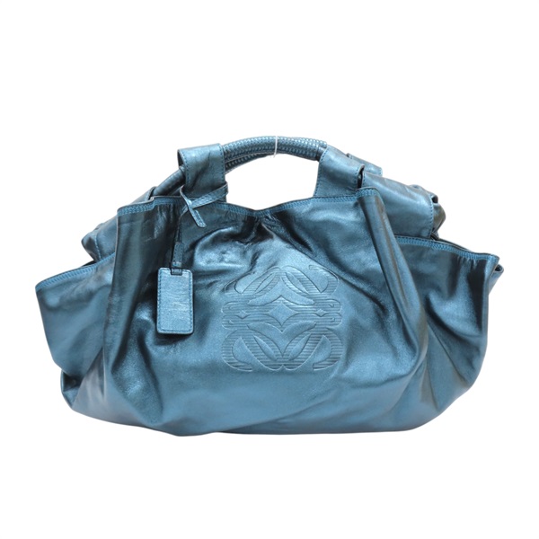 金屬綠皮革 Nappa Aire 手提包