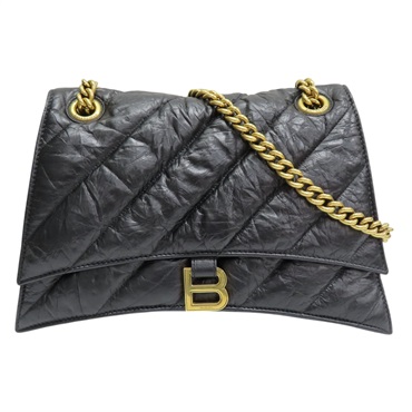 黑色 小牛皮 Crush Chain Bag 肩背包