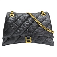 黑色 小牛皮 Crush Chain Bag 肩背包