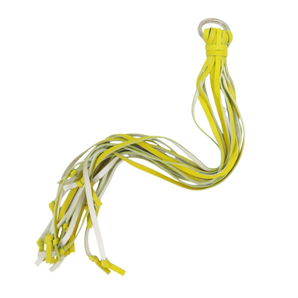 黃/白色 牛皮 長流蘇 掛飾