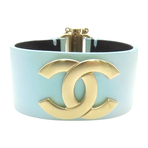 螢光綠 緞面牛皮 手環【CHANEL 香奈兒】