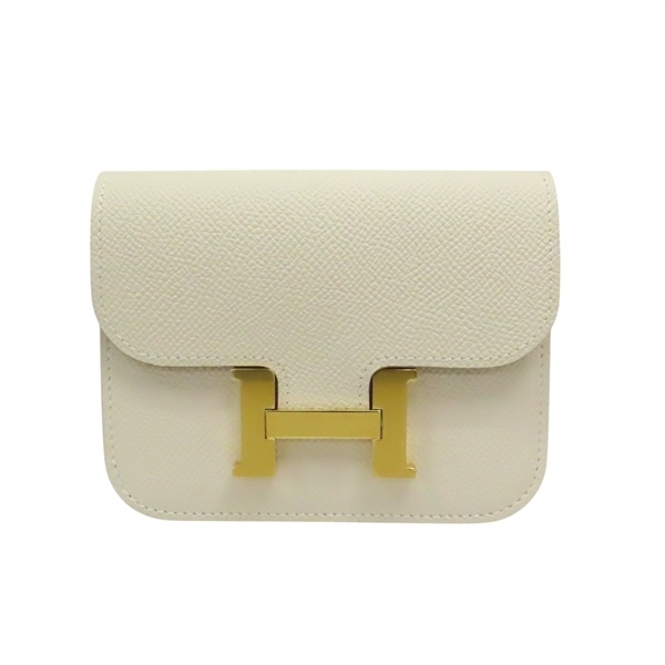 米白色 Epsom牛皮 Constance Slim 錢包 B刻 金扣 MZ 012 MM