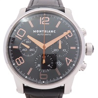 黑色錶盤 皮帶 不鏽鋼 Timewalker 腕錶 101548【Montblanc 萬寶龍】 101548