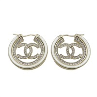 CC 金屬 圓形圈圈耳環【CHANEL 香奈兒】