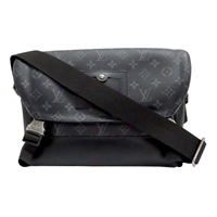 黑色 原花 帆布 Messenger PM Voyager 肩背包 M40511