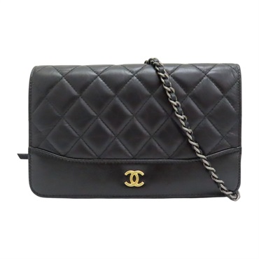 黑色 菱格紋 牛皮 GABRIELLE系列 WOC 肩背包