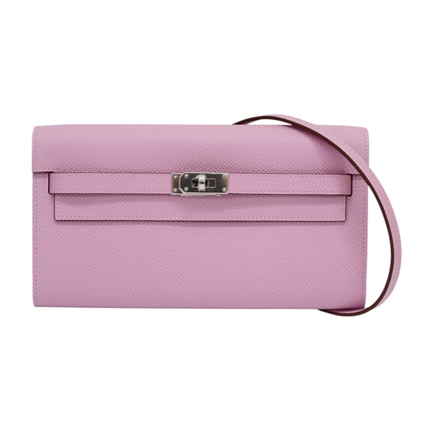 錦葵紫 Epsom牛皮 Kelly to go 肩背包 U刻 銀扣 U AI 006 ZP