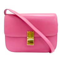 粉色 皮革 Classic box 肩背包