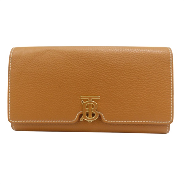 棕色 牛皮 扣式長夾