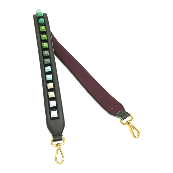 綠色 棕色 皮革 Strap You 背帶