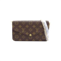 棕色 原花 帆布 3合1 牛皮 Felicie Pochette 肩背包 M81896