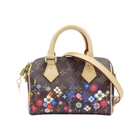 棕色 原花 帆布 TM Speedy Bandouliere 20 兩用包 M14175