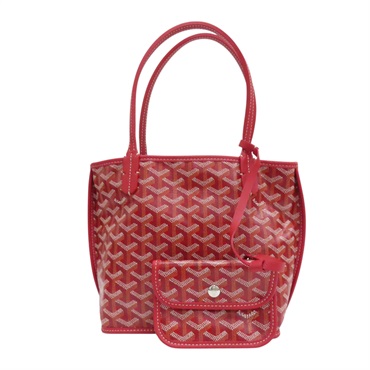 紅色 Goyardine 帆布 Anjou mini 托特包 肩背包