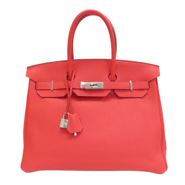 杜鵑紅 TOGO 牛皮 Birkin 35 手提包 口R/51PY