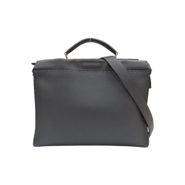 鐵灰色 皮革 Peekaboo fit 公事包 兩用包